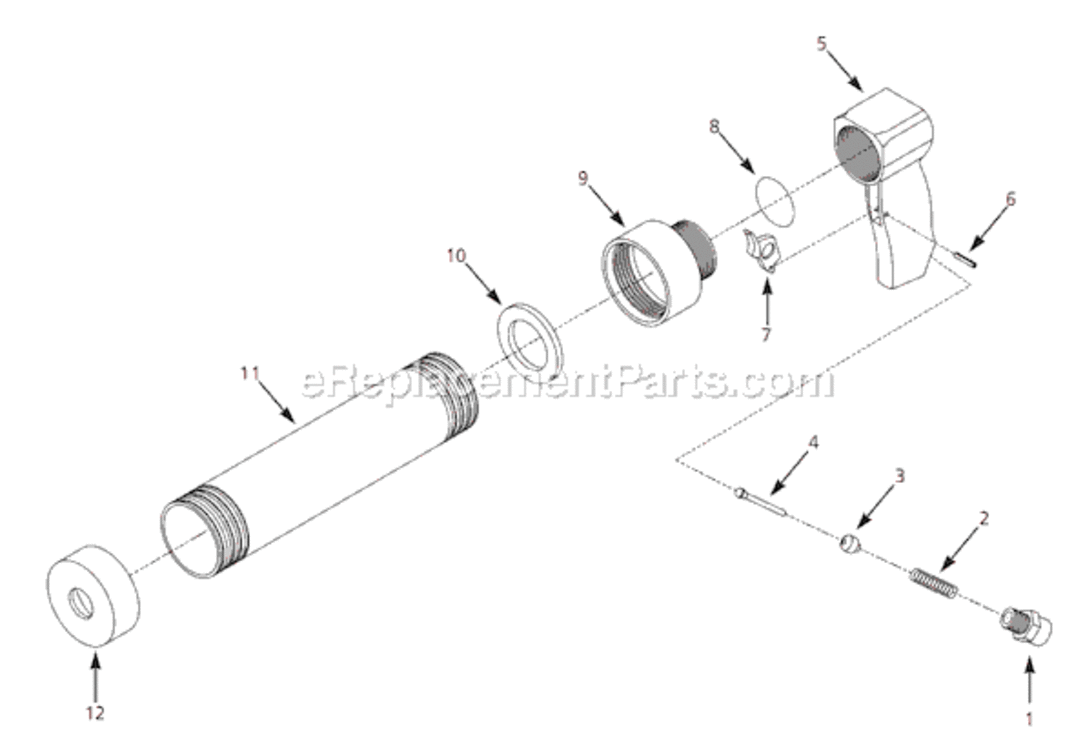 Page A Diagram and Parts List for 1998.09 Campbell Hausfeld Caulking Gun